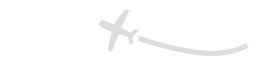 Icono de avión con estela en gris