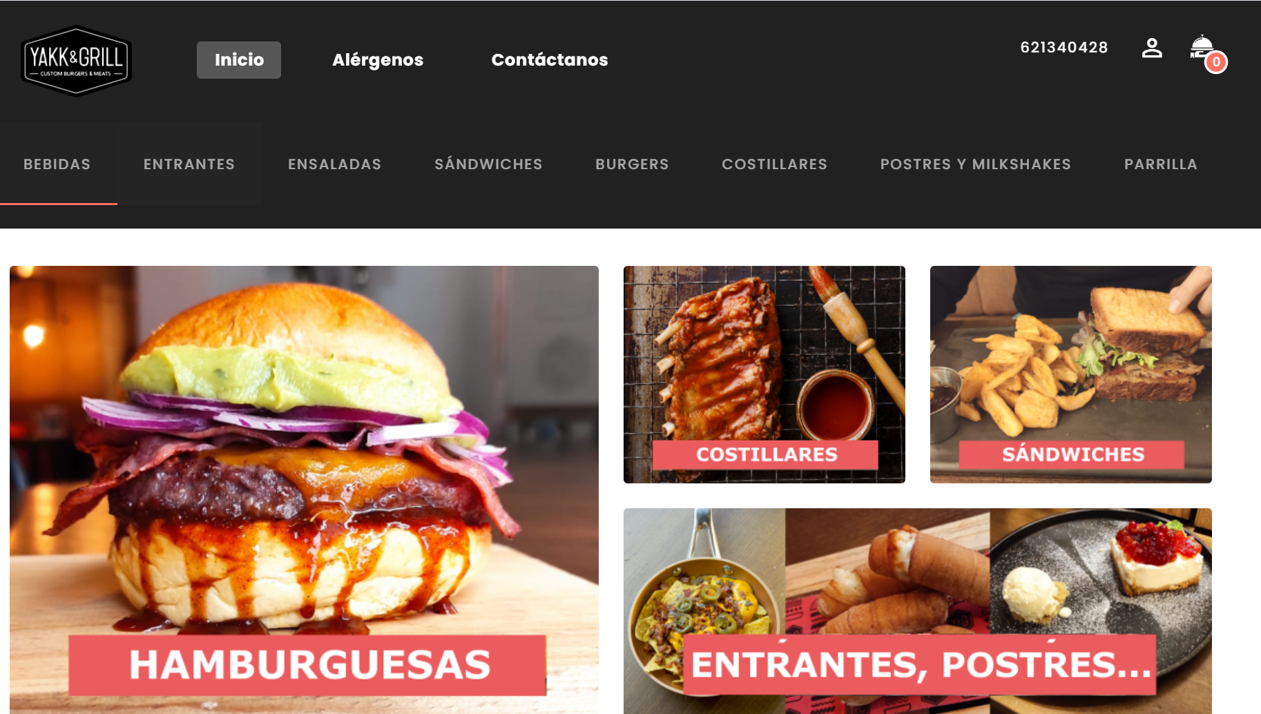 Página web para restaurantes del cliente de camarero10 Breaking Burger